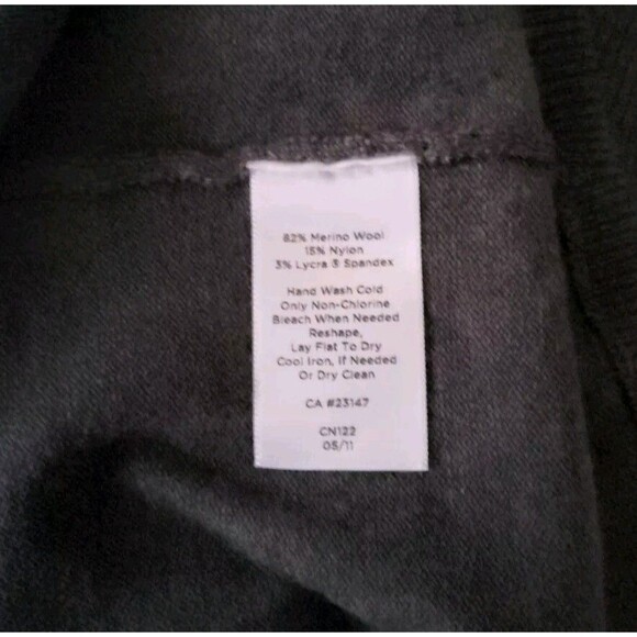 Talbots Sz Large Pure Merino Wool Short Sleeve V Neck Midi Dress Office Siren - Picture 8 of 8